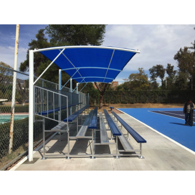 BLEACHER ALUMINIUM 20F BY 5 ROWS WITH COVER CURVE
